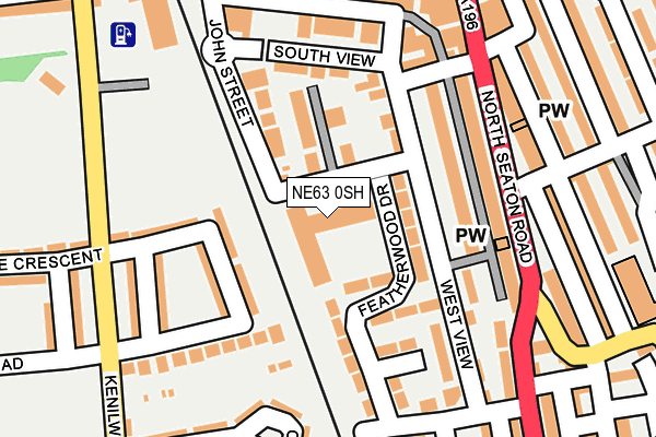 NE63 0SH map - OS OpenMap – Local (Ordnance Survey)