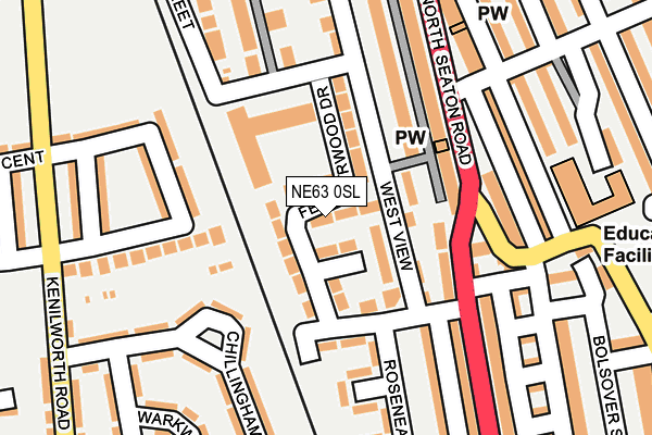 NE63 0SL map - OS OpenMap – Local (Ordnance Survey)