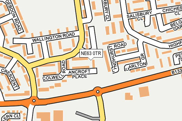 NE63 0TR map - OS OpenMap – Local (Ordnance Survey)