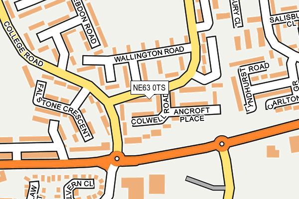 NE63 0TS map - OS OpenMap – Local (Ordnance Survey)