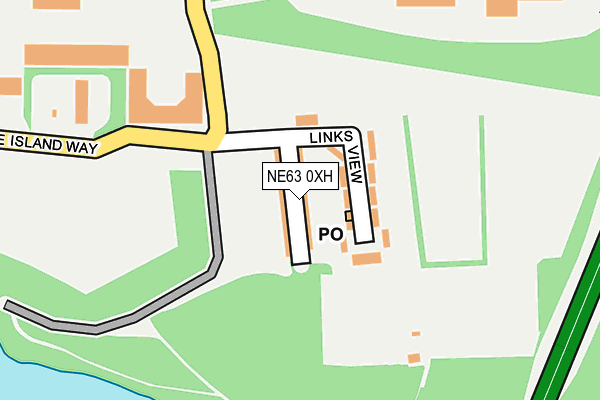 NE63 0XH map - OS OpenMap – Local (Ordnance Survey)