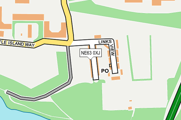 NE63 0XJ map - OS OpenMap – Local (Ordnance Survey)