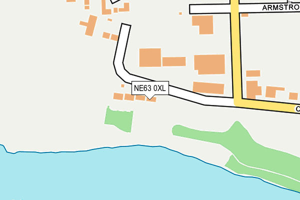 NE63 0XL map - OS OpenMap – Local (Ordnance Survey)