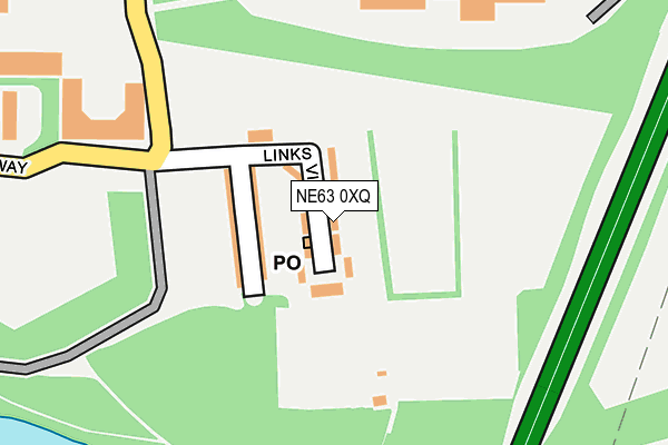 NE63 0XQ map - OS OpenMap – Local (Ordnance Survey)