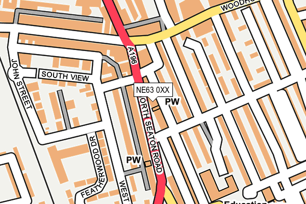 NE63 0XX map - OS OpenMap – Local (Ordnance Survey)