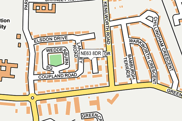 NE63 8DR map - OS OpenMap – Local (Ordnance Survey)
