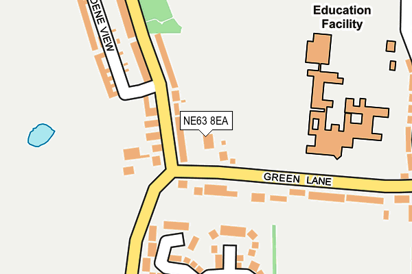 NE63 8EA map - OS OpenMap – Local (Ordnance Survey)