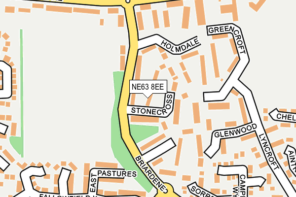 NE63 8EE map - OS OpenMap – Local (Ordnance Survey)