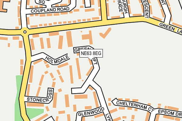 NE63 8EG map - OS OpenMap – Local (Ordnance Survey)