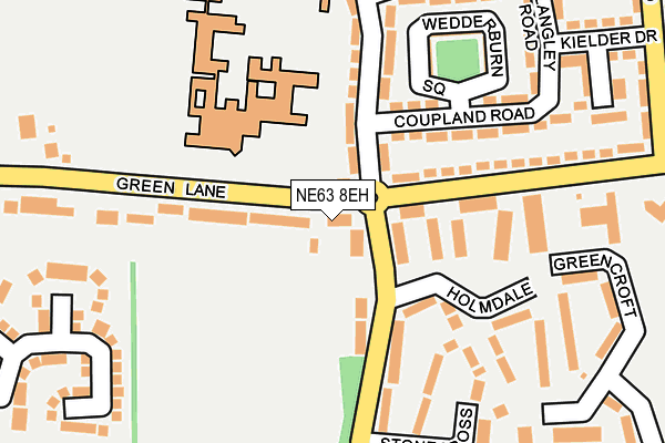 NE63 8EH map - OS OpenMap – Local (Ordnance Survey)
