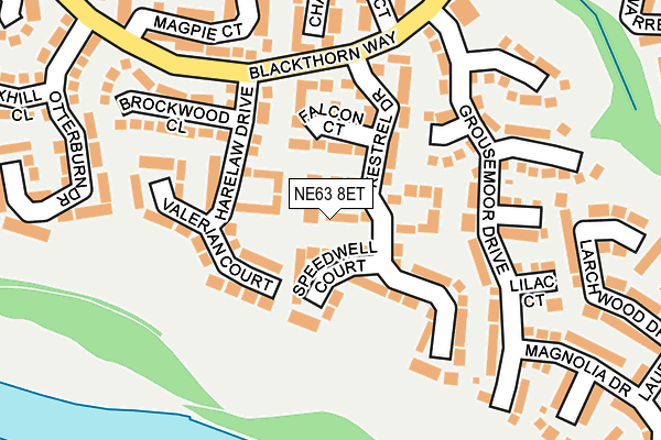 NE63 8ET map - OS OpenMap – Local (Ordnance Survey)