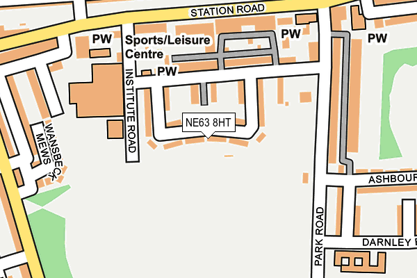 NE63 8HT map - OS OpenMap – Local (Ordnance Survey)