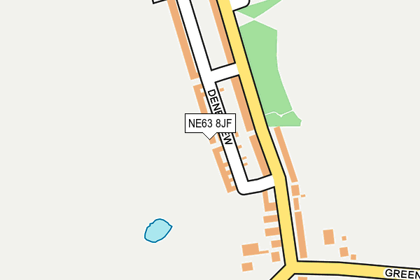 NE63 8JF map - OS OpenMap – Local (Ordnance Survey)
