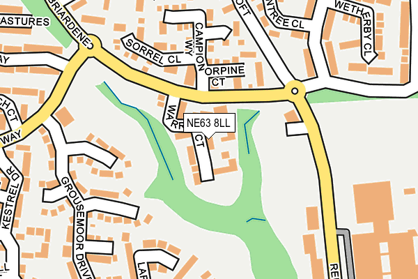NE63 8LL map - OS OpenMap – Local (Ordnance Survey)