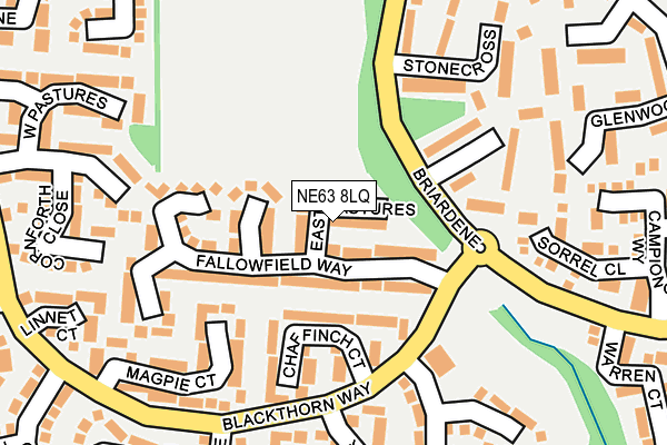 NE63 8LQ map - OS OpenMap – Local (Ordnance Survey)