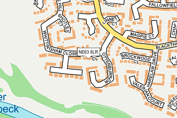 NE63 8LR map - OS OpenMap – Local (Ordnance Survey)