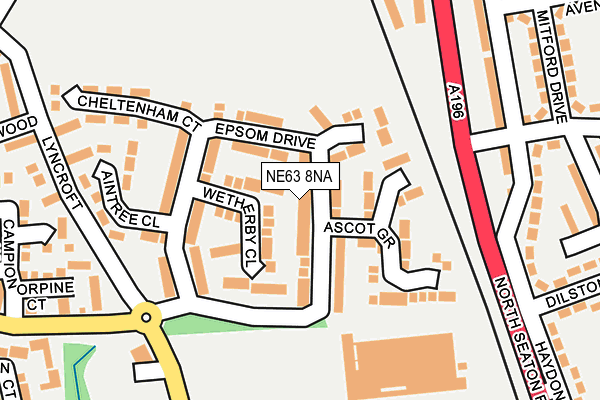 NE63 8NA map - OS OpenMap – Local (Ordnance Survey)
