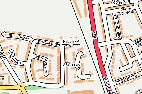 NE63 8NP map - OS OpenMap – Local (Ordnance Survey)