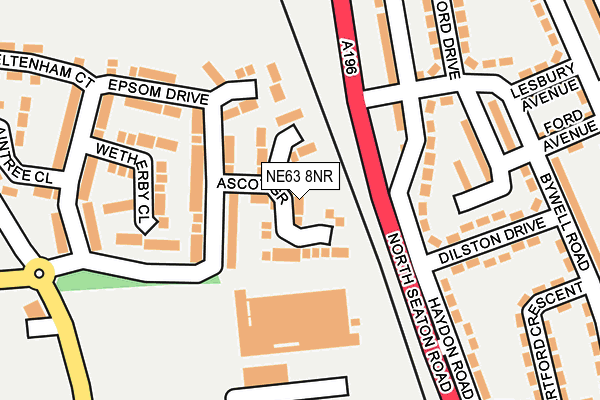 NE63 8NR map - OS OpenMap – Local (Ordnance Survey)