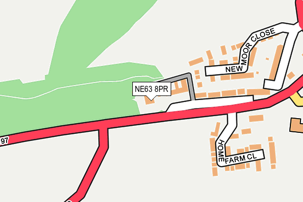 NE63 8PR map - OS OpenMap – Local (Ordnance Survey)