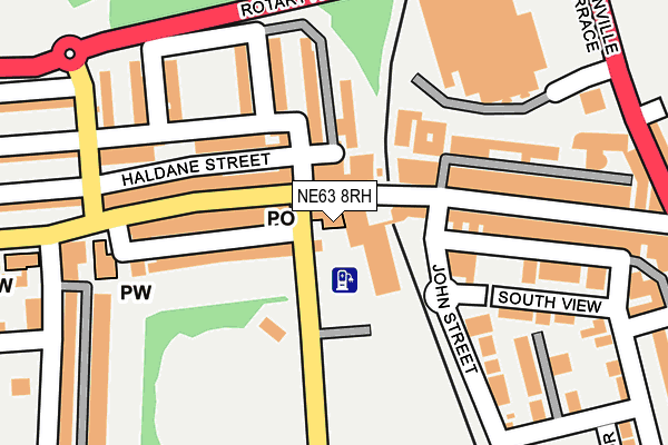 NE63 8RH map - OS OpenMap – Local (Ordnance Survey)