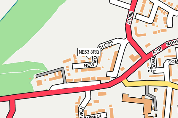 NE63 8RQ map - OS OpenMap – Local (Ordnance Survey)