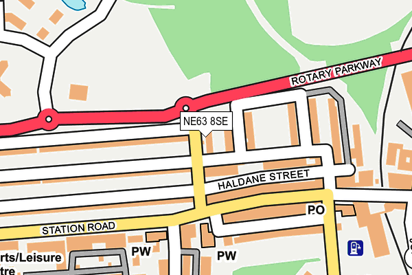 NE63 8SE map - OS OpenMap – Local (Ordnance Survey)