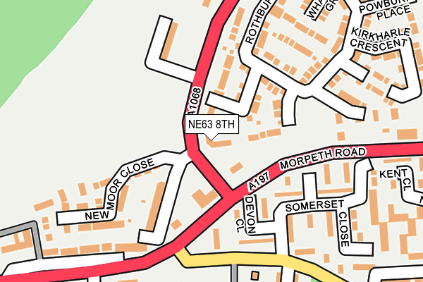 NE63 8TH map - OS OpenMap – Local (Ordnance Survey)