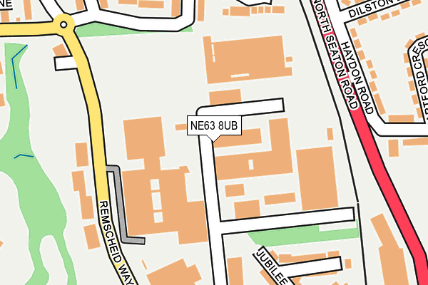 NE63 8UB map - OS OpenMap – Local (Ordnance Survey)