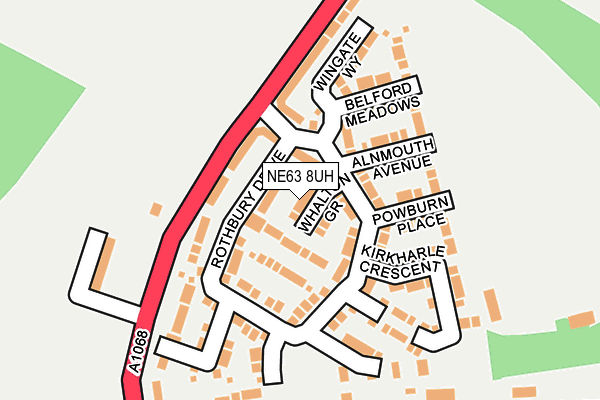 NE63 8UH map - OS OpenMap – Local (Ordnance Survey)