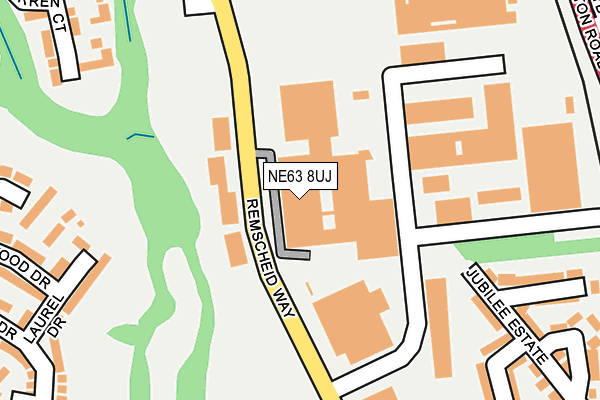 NE63 8UJ map - OS OpenMap – Local (Ordnance Survey)