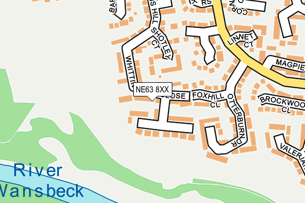 NE63 8XX map - OS OpenMap – Local (Ordnance Survey)