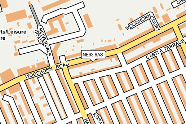 NE63 9AS map - OS OpenMap – Local (Ordnance Survey)