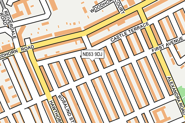 NE63 9DJ map - OS OpenMap – Local (Ordnance Survey)