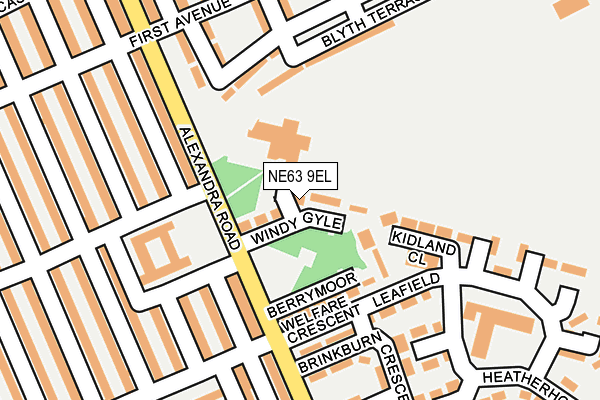 NE63 9EL map - OS OpenMap – Local (Ordnance Survey)