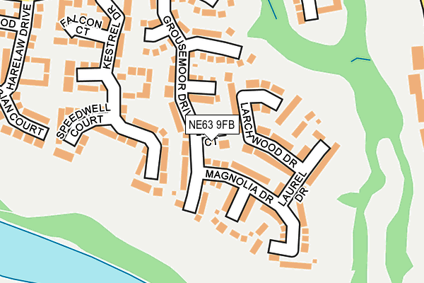 NE63 9FB map - OS OpenMap – Local (Ordnance Survey)
