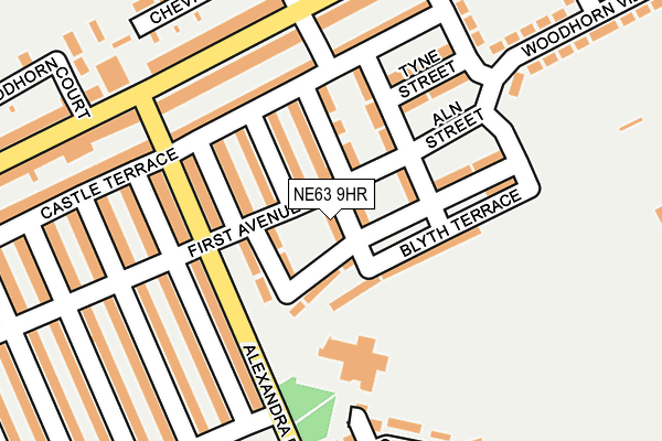 NE63 9HR map - OS OpenMap – Local (Ordnance Survey)
