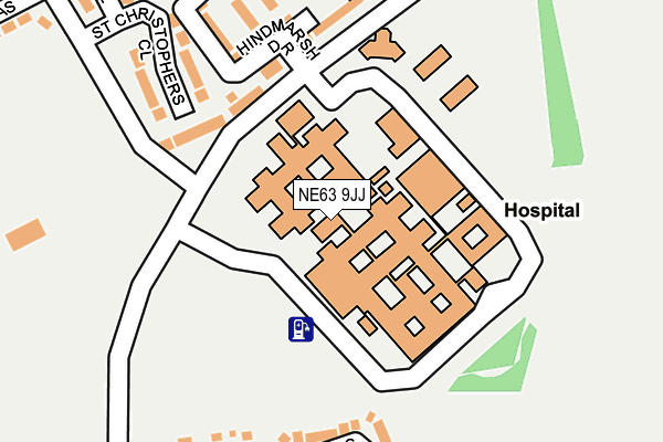 NE63 9JJ map - OS OpenMap – Local (Ordnance Survey)