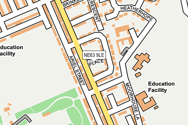 NE63 9LE map - OS OpenMap – Local (Ordnance Survey)