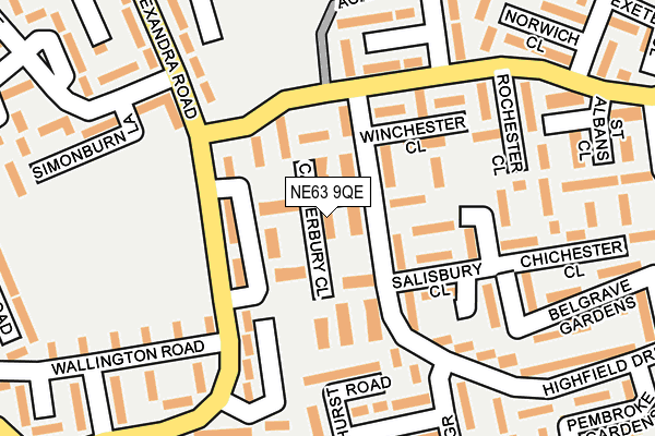 NE63 9QE map - OS OpenMap – Local (Ordnance Survey)