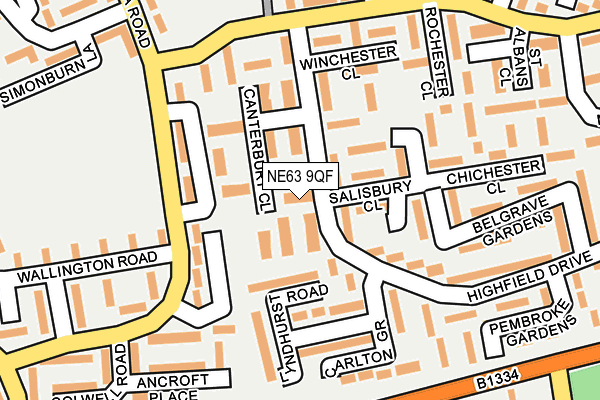 NE63 9QF map - OS OpenMap – Local (Ordnance Survey)