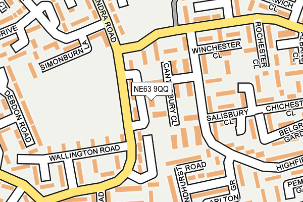 NE63 9QQ map - OS OpenMap – Local (Ordnance Survey)