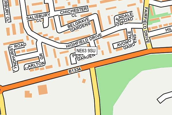 NE63 9SU map - OS OpenMap – Local (Ordnance Survey)