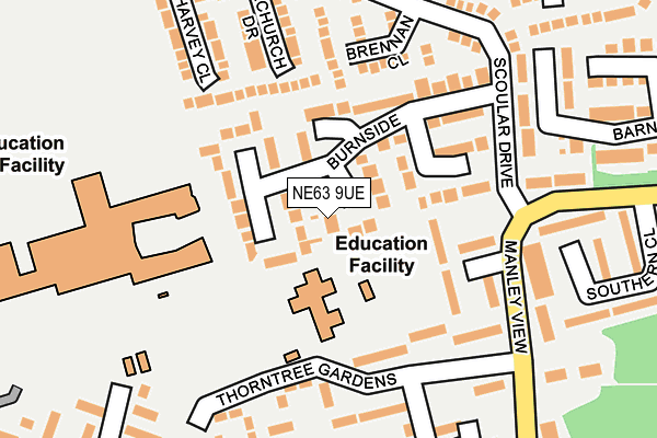 NE63 9UE map - OS OpenMap – Local (Ordnance Survey)