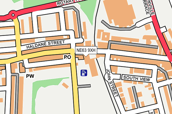 NE63 9XH map - OS OpenMap – Local (Ordnance Survey)