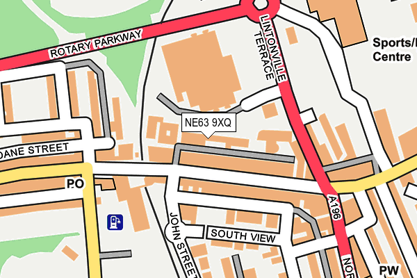 NE63 9XQ map - OS OpenMap – Local (Ordnance Survey)