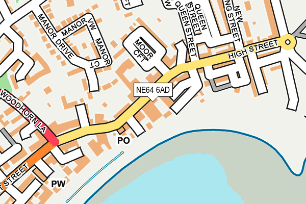 NE64 6AD map - OS OpenMap – Local (Ordnance Survey)