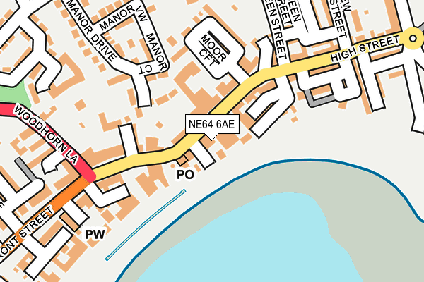 NE64 6AE map - OS OpenMap – Local (Ordnance Survey)