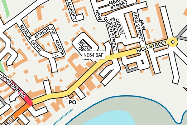 NE64 6AF map - OS OpenMap – Local (Ordnance Survey)