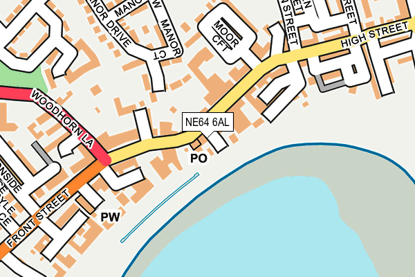 NE64 6AL map - OS OpenMap – Local (Ordnance Survey)